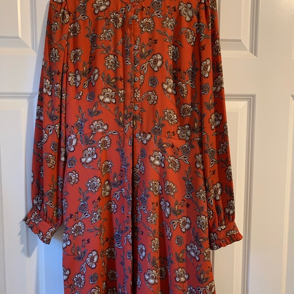 Ann Taylor LOFT Ruffle Trim Shirt Dress- NEW 🍂 - Picture 4 of 11